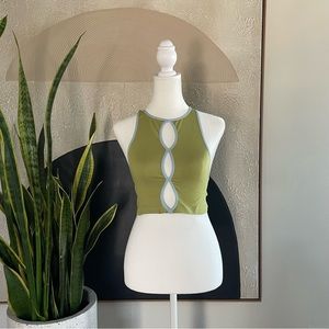 Out from Under (Urban Outfitters) ribbed, keyhole top • stretchy